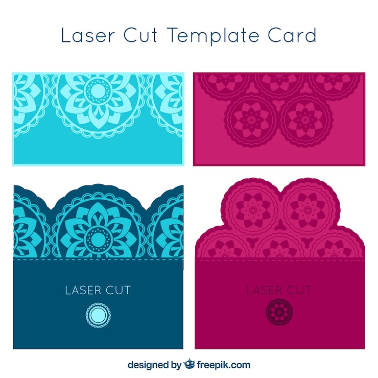 Vector Gratis decorative floral card templates