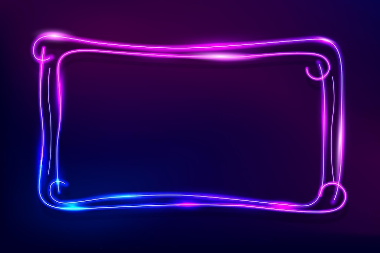 Vector Gratis decorative glowing neon frame