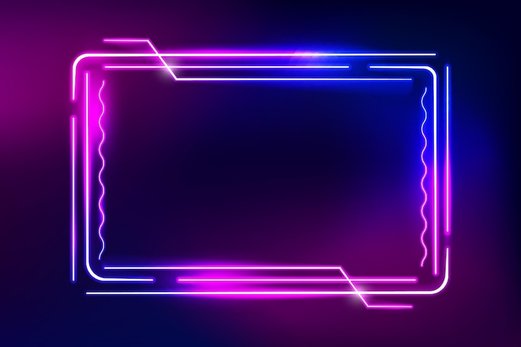 Vector Gratis decorative glowing neon frame