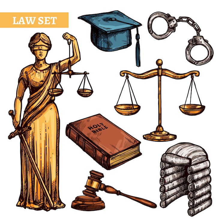 Vector Gratis decorative law set 