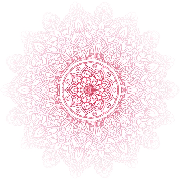 Vector Gratis decorative pink mandala on white background