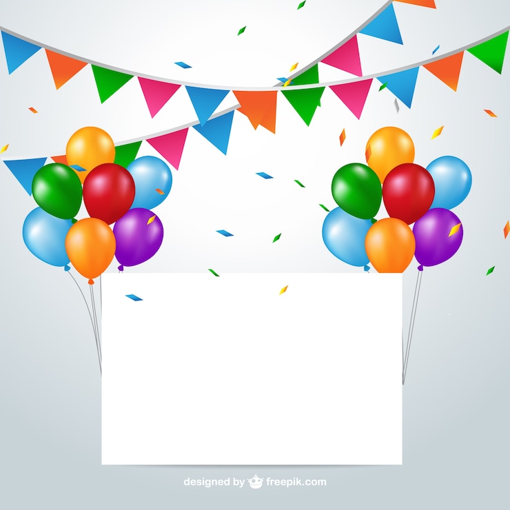 Vector Gratis dekorasi pesta penuh warna