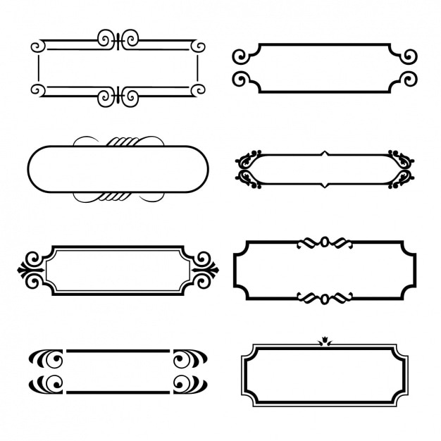 Vector Gratis delapan bingkai ornamental