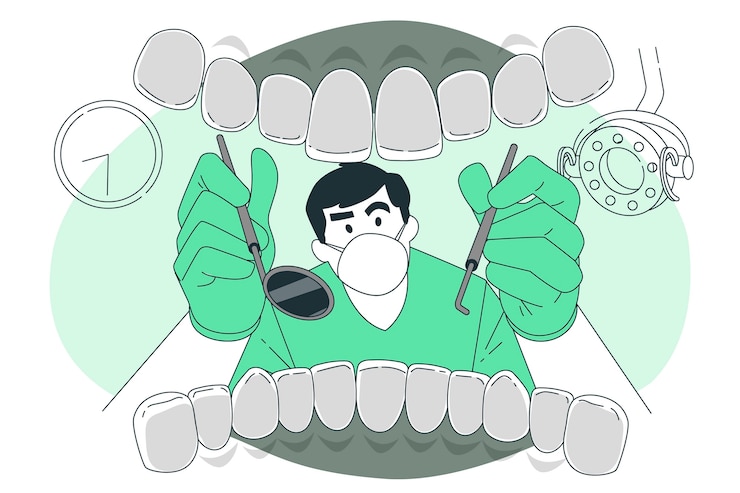 Vector Gratis dental checkup concept illustration