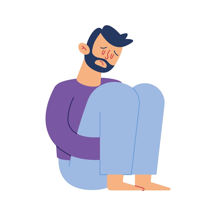 Vector Gratis depression design of a man