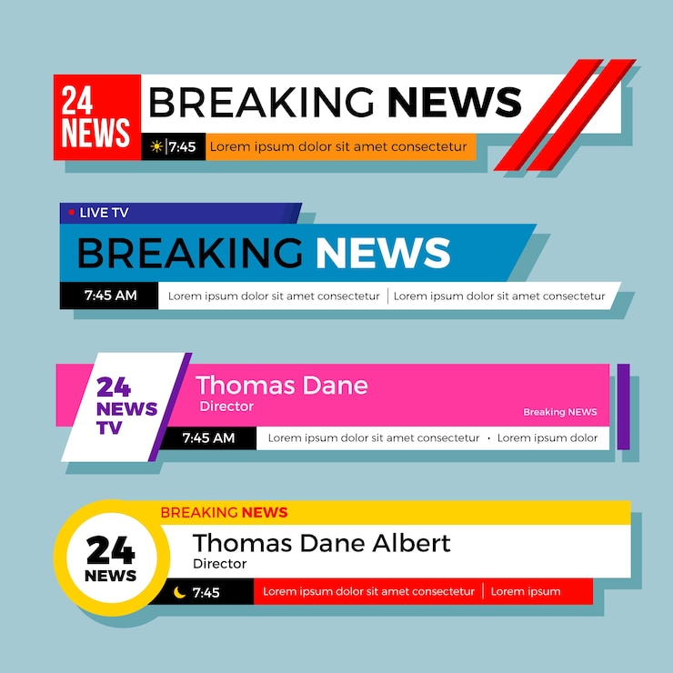 Vector Gratis desain banner berita terkini