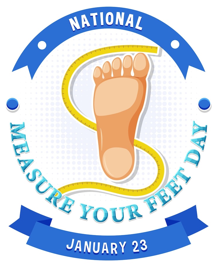 Vector Gratis desain banner hari mengukur kaki nasional