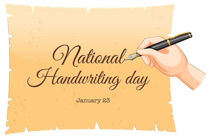 Vector Gratis desain banner hari menulis tangan nasional