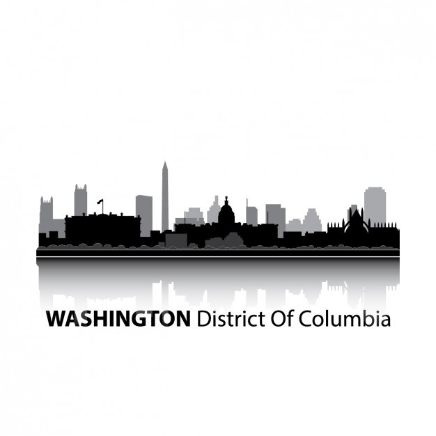 Vector Gratis desain cakrawala washington