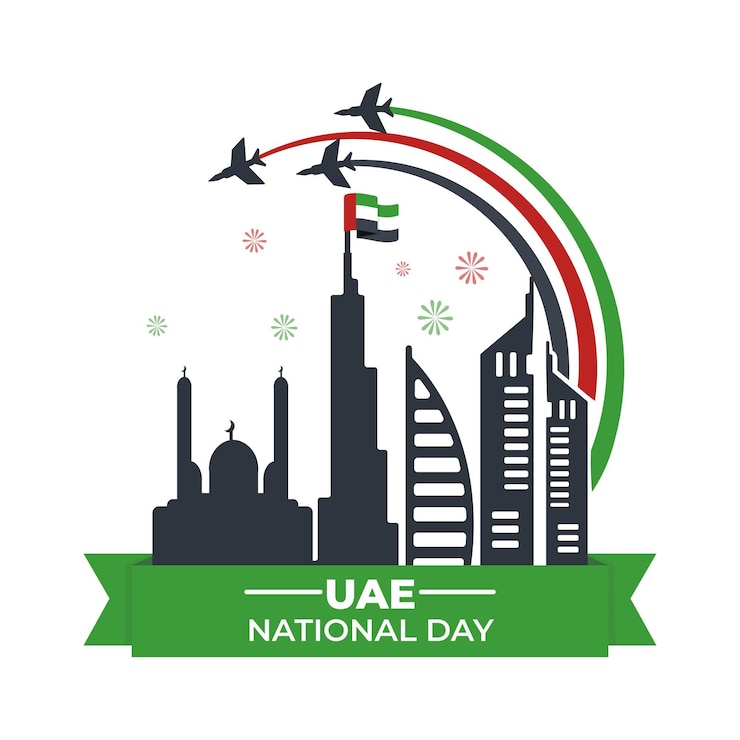 Vector Gratis desain datar hari nasional uni emirat arab