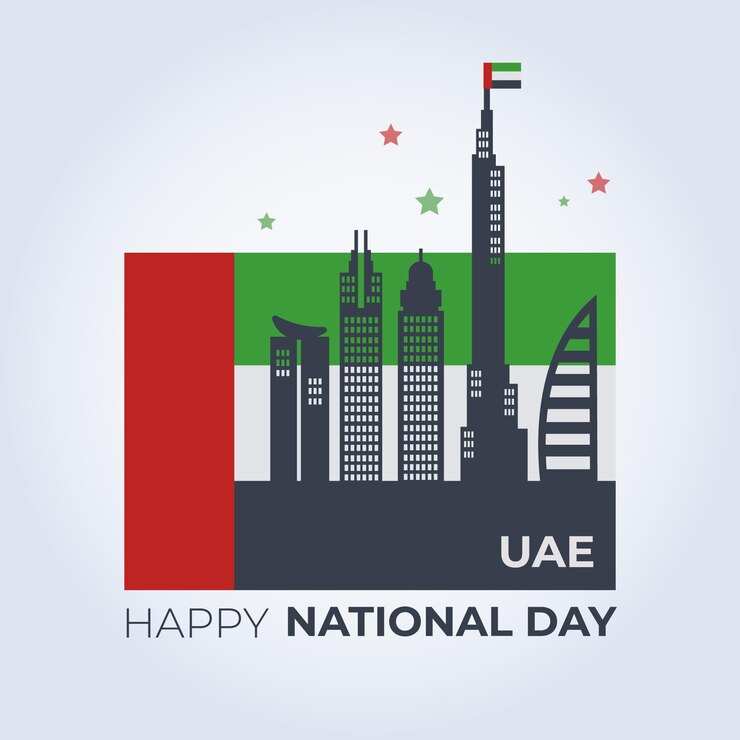 Vector Gratis desain datar hari nasional uni emirat arab