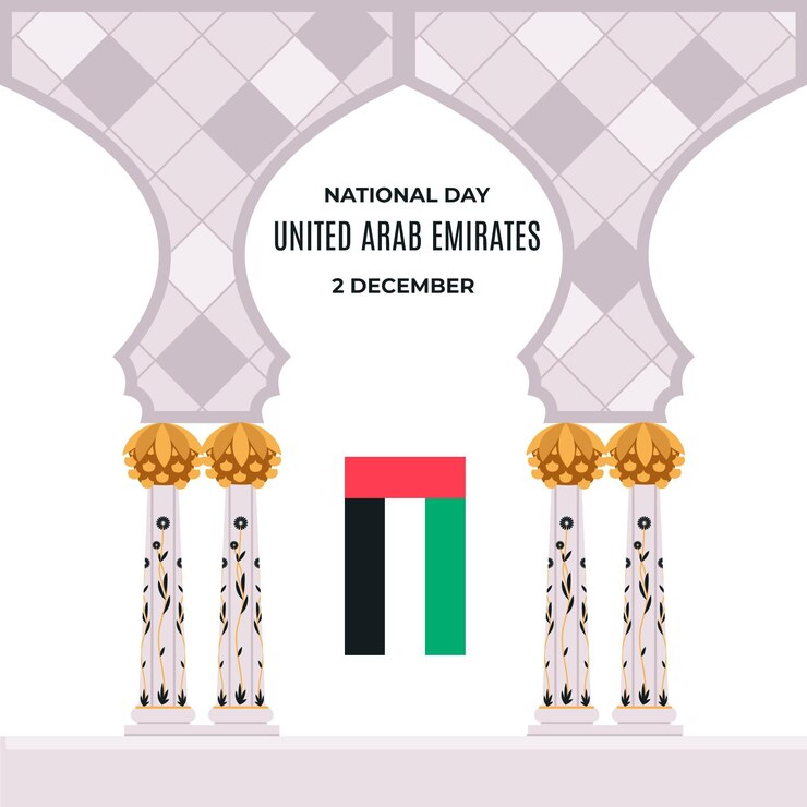 Vector Gratis desain datar hari nasional uni emirat arab