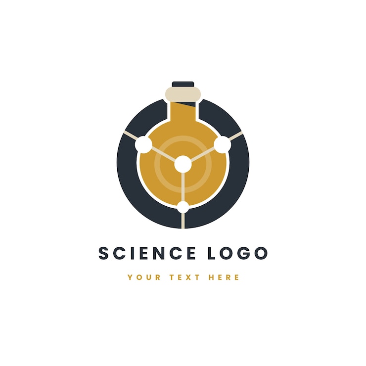 Vector Gratis desain datar logo sains