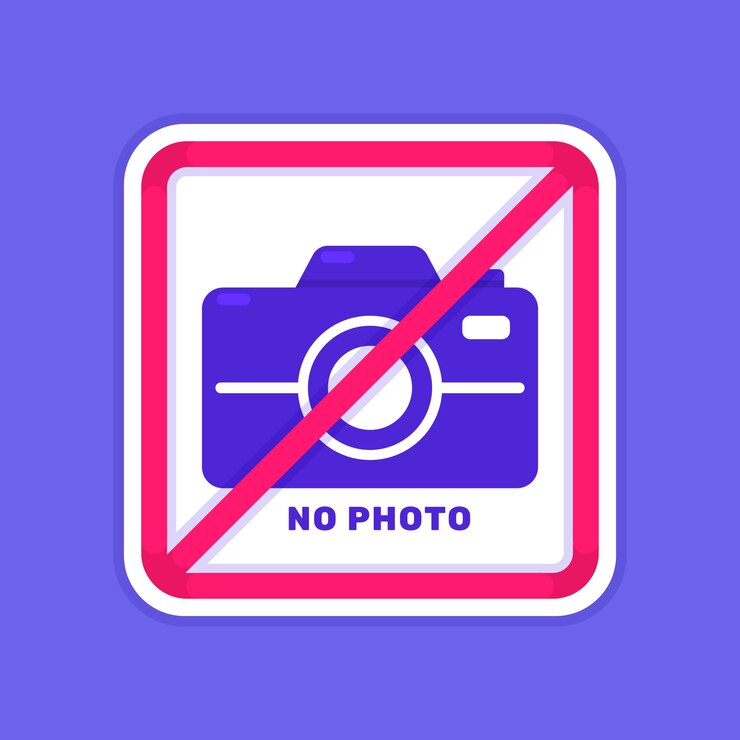 Vector Gratis desain datar tanda dilarang memotret