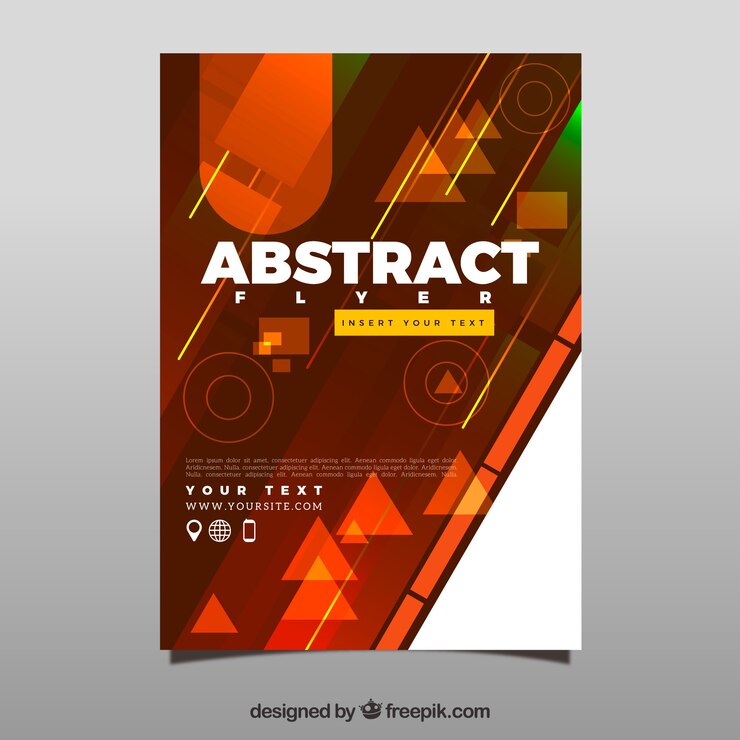 Vector Gratis desain flyer abstrak modern