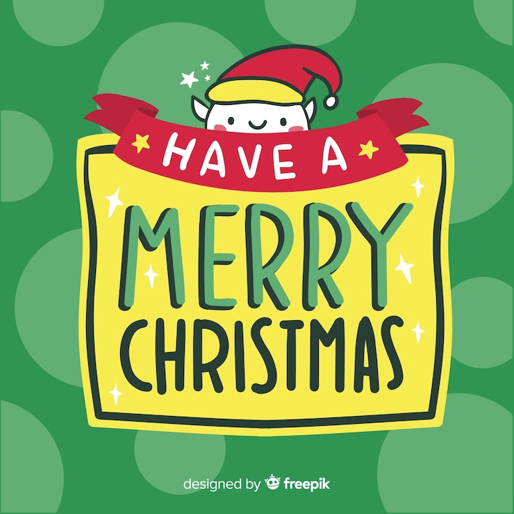 Vector Gratis desain huruf natal yang indah
