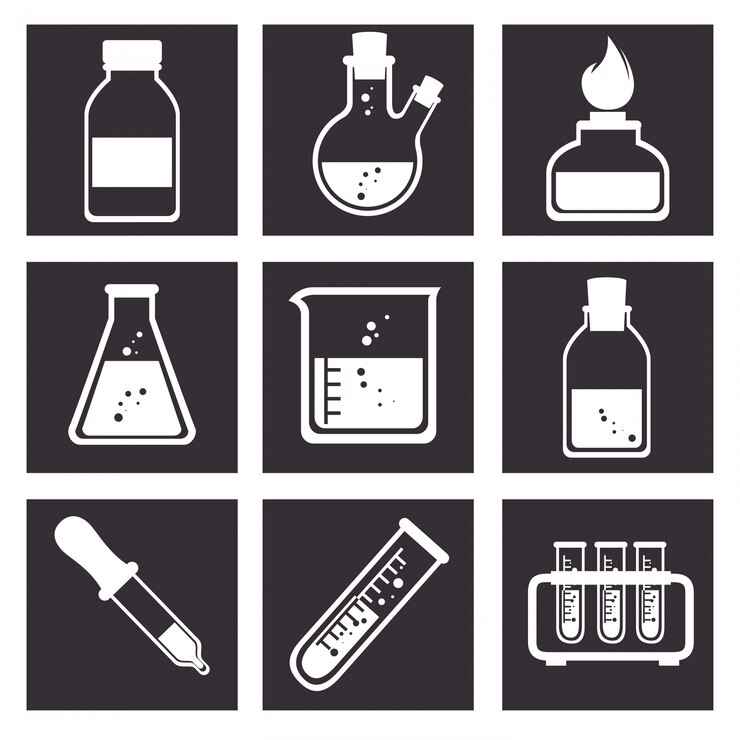 Vector Gratis desain ikon tabung peralatan laboratorium