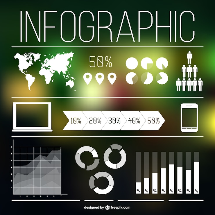 Vector Gratis desain infografis bisnis mengkilap