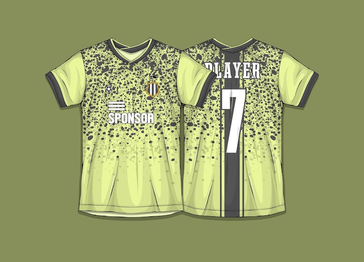 Vector Gratis desain jersey sepak bola untuk desain kaos olahraga sublimasi