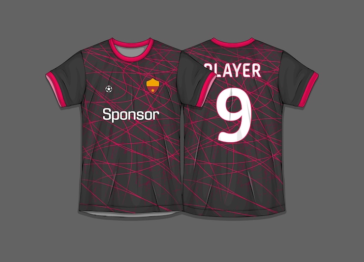 Vector Gratis desain jersey sepak bola untuk desain kaos olahraga sublimasi