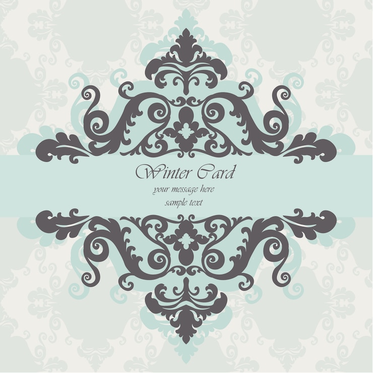 Vector Gratis desain kartu vintage