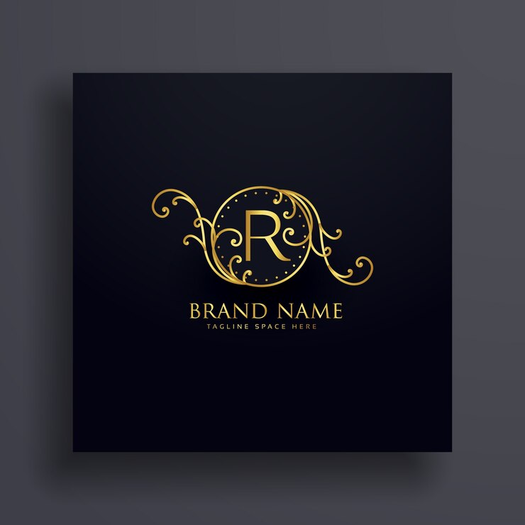 Vector Gratis desain konsep logo premium huruf r kerajaan