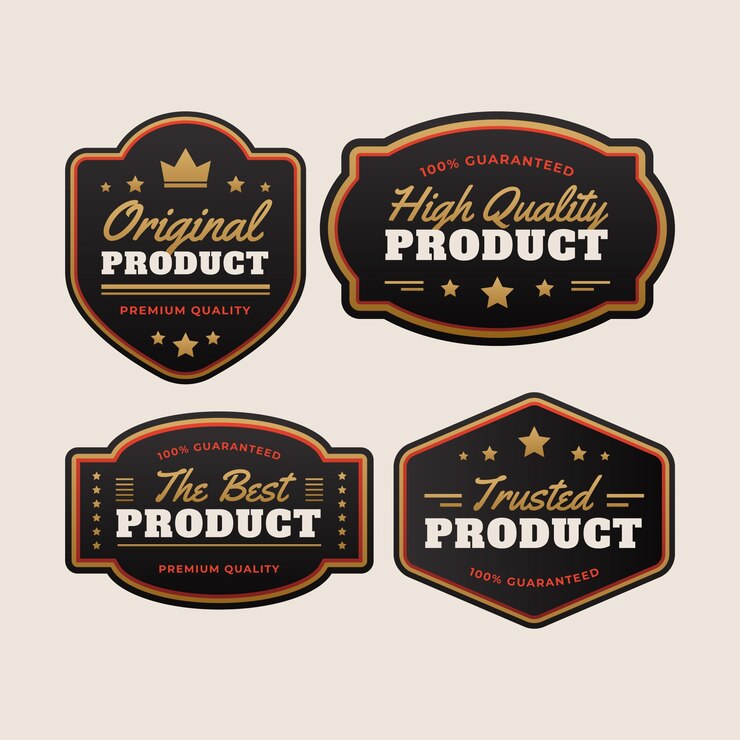 Vector Gratis desain label vintage digambar tangan