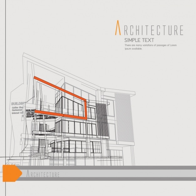 Vector Gratis desain latar belakang arsitektur