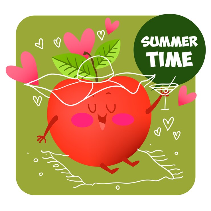 Vector Gratis desain latar belakang buah musim panas