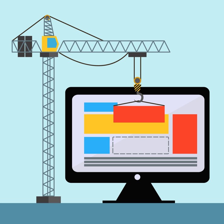 Vector Gratis desain latar belakang "dalam pembangunan"