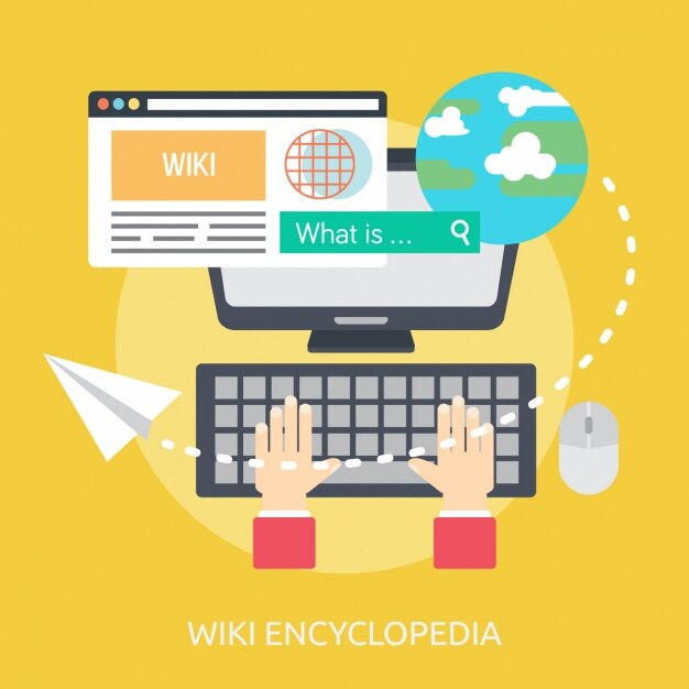 Vector Gratis desain latar belakang ensiklopedia wiki