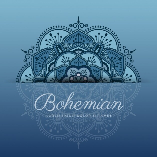 Vector Gratis desain latar belakang gaya boho