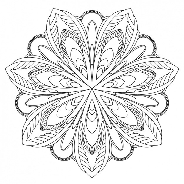 Vector Gratis desain latar belakang mandala
