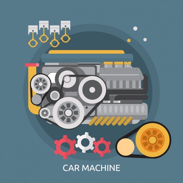 Vector Gratis desain latar belakang mesin mobil