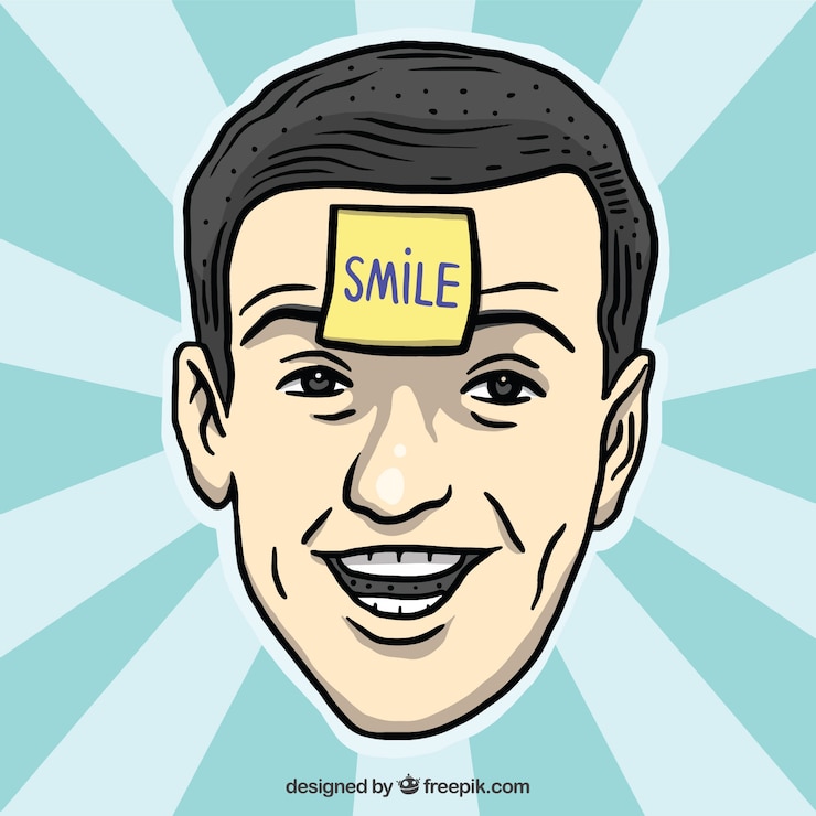 Vector Gratis desain latar belakang senyum