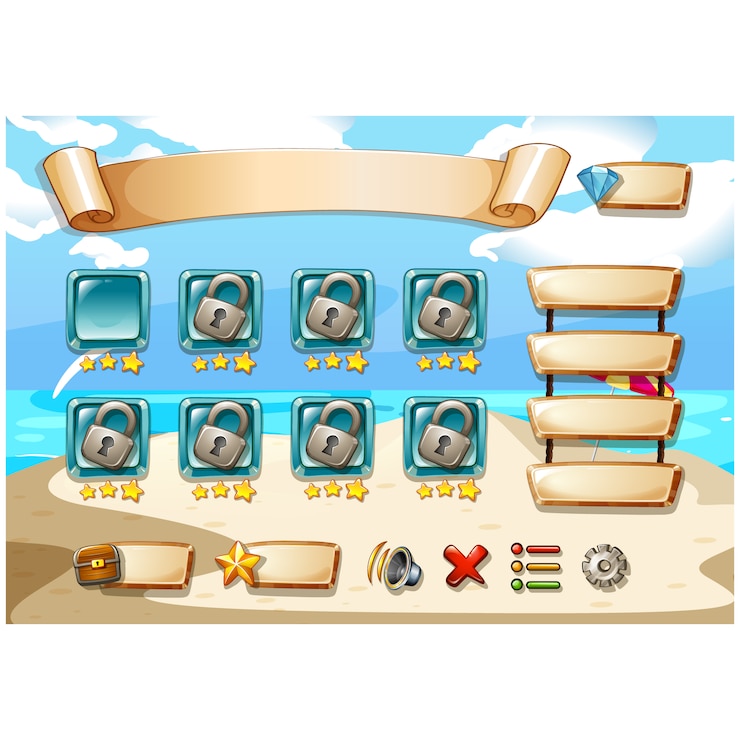 Vector Gratis desain layar video game