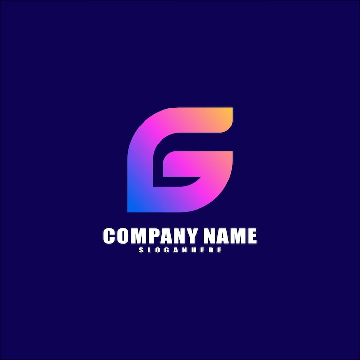 Vector Gratis desain logo huruf g berwarna-warni