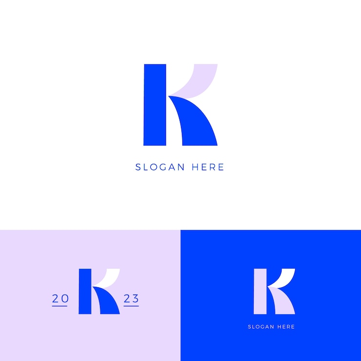 Vector Gratis desain logo inisial desain datar