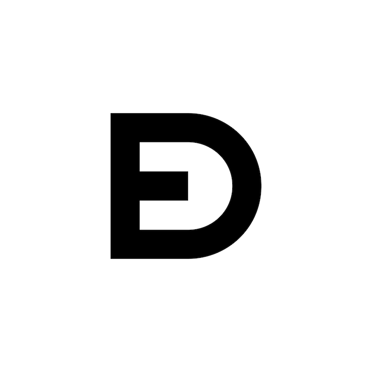 Vector Gratis desain logo kombinasi huruf e dan d