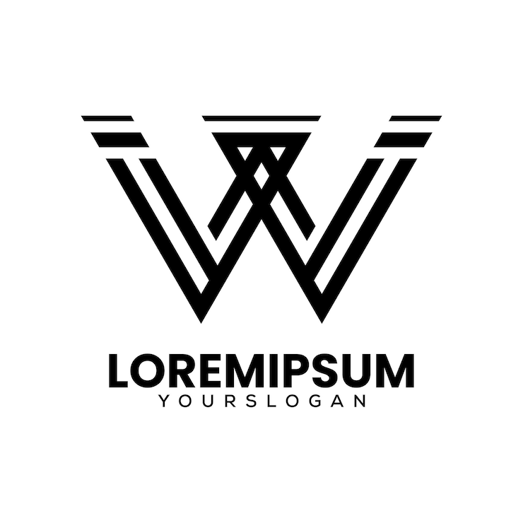 Vector Gratis desain logo kreatif inisial huruf w