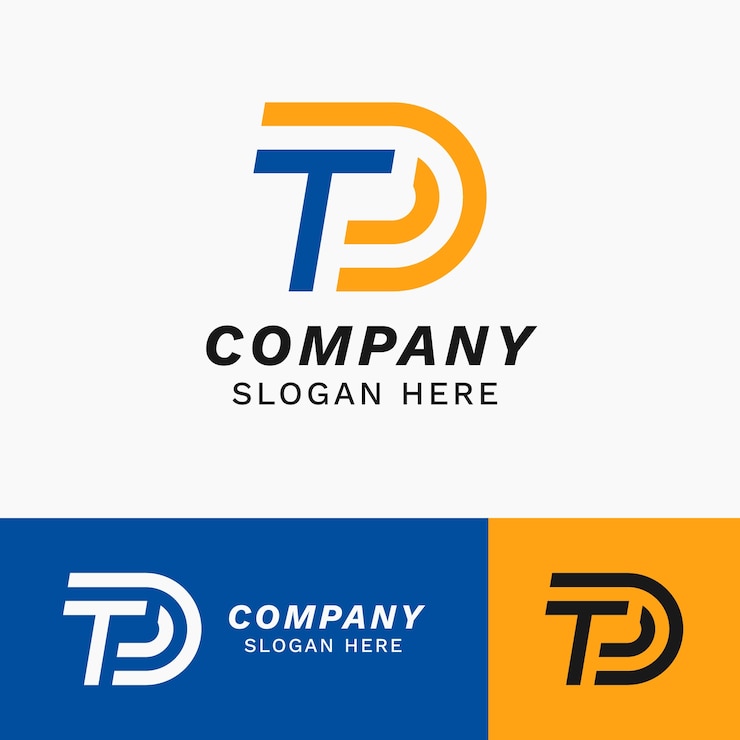 Vector Gratis desain logo monogram td