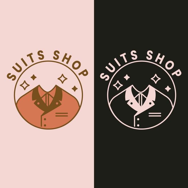 Vector Gratis desain logo toko pakaian digambar tangan