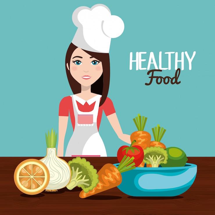Vector Gratis desain makanan sehat