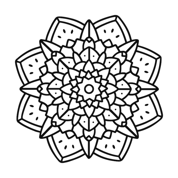 Vector Gratis desain mandala