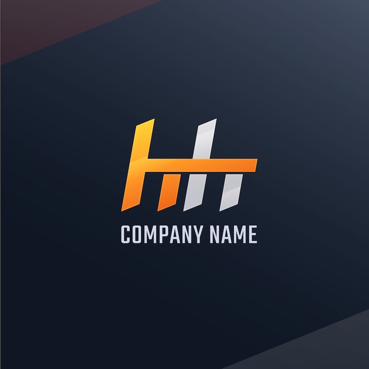 Vector Gratis desain monogram logo hh
