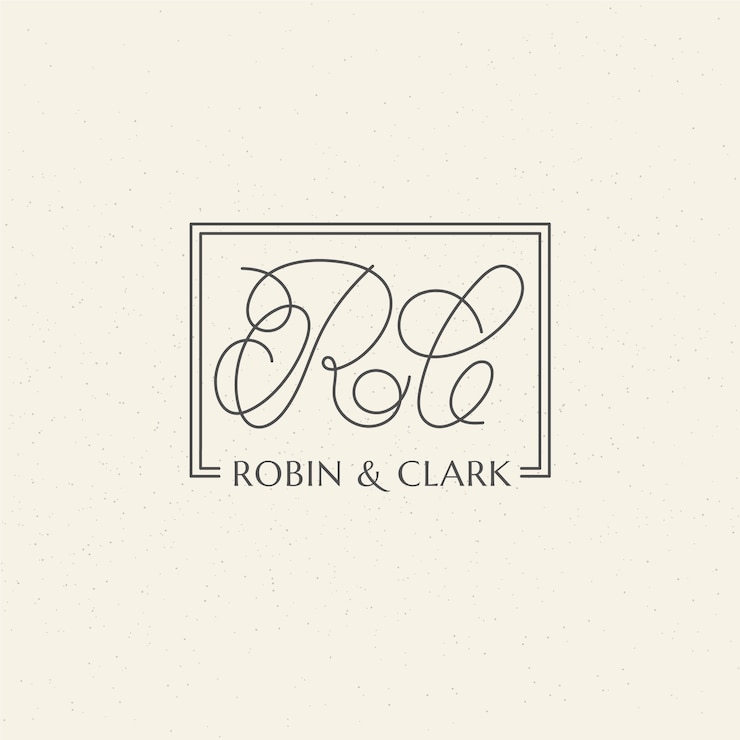 Vector Gratis desain monogram logo rc