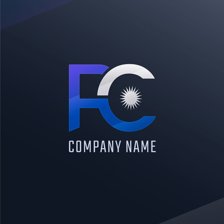 Vector Gratis desain monogram logo rc