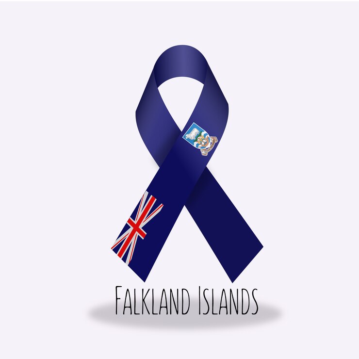 Vector Gratis desain pita bendera kepulauan falkland