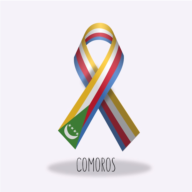 Vector Gratis desain pita bendera komoro