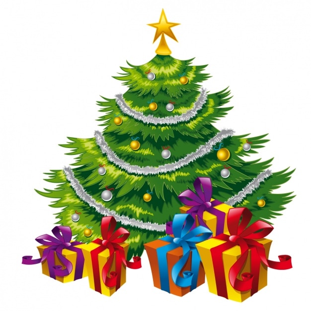 Vector Gratis desain pohon natal